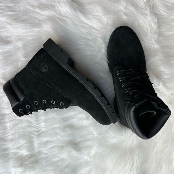 🆕 Timberland Linden Woods Women's 6" Waterproof Black Suede Boots Size 7.5 - Picture 2 of 9
